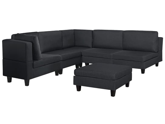 Sofa narożna BELIANI Fevik, z otomaną, ciemnoszara, 72x234x155 cm Beliani