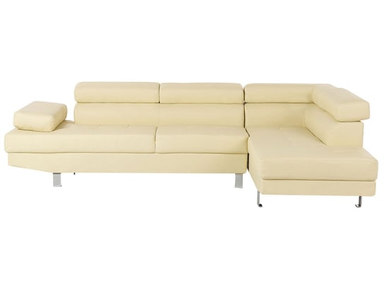 Sofa narożna BELIANI Norrea, beżowa, 72x261x193 cm Beliani