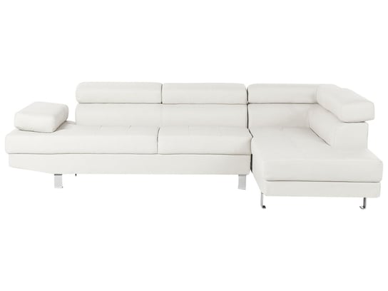 Sofa narożna BELIANI Norrea, biała, 72x261x193 cm Beliani