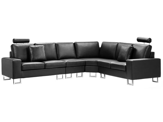 Sofa narożna BELIANI Stockholm, 103x293x238 cm, czarny Beliani