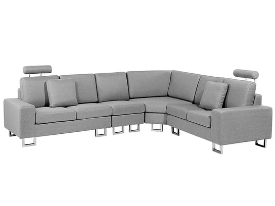 Sofa narożna BELIANI Stockholm, lewa, jasnoszara, 103x293x238 cm Beliani
