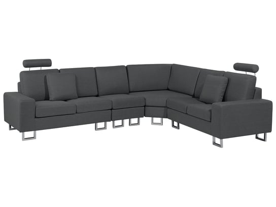 Sofa narożna BELIANI Stockholm, prawostronna, ciemnoszara, 103x286x233 cm Beliani