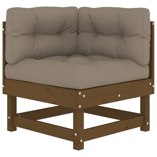 Sofa narożna drewniana 61x61x62 cm, kolor miodowy  / AAALOE Inna marka