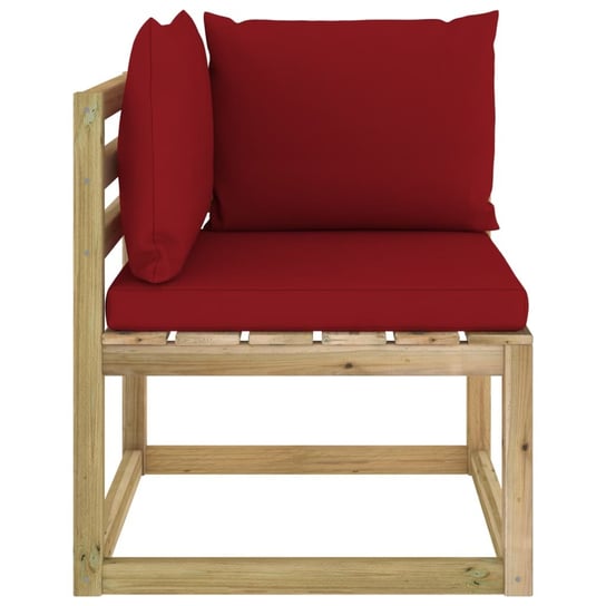 Sofa narożna ogrodowa Rustykalna 64x64x70cm, winna Zakito Europe