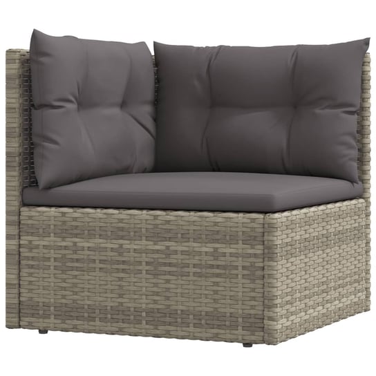 Sofa narożna rattanowa PE szara 54x54x24,5/38/50/5 Zakito Europe