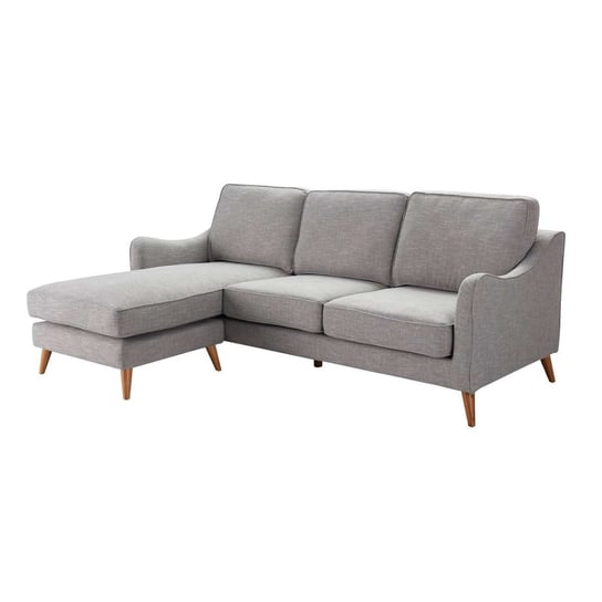 Sofa narożna Venuste linen grey, 227 x 160/88 x 90 cm Dekoria