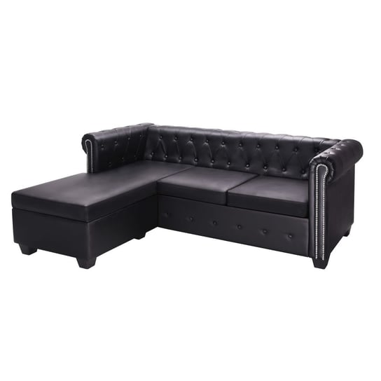 Sofa narożna VIDAXL, czarna, 200x140x73 cm vidaXL