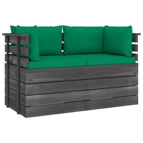 Sofa ogrodowa 2-osobowa z paletami, zielona Inna marka