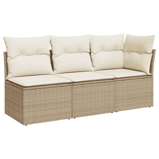 Sofa ogrodowa 3-osobowa modułowa rattan PE, beżowa Zakito Europe