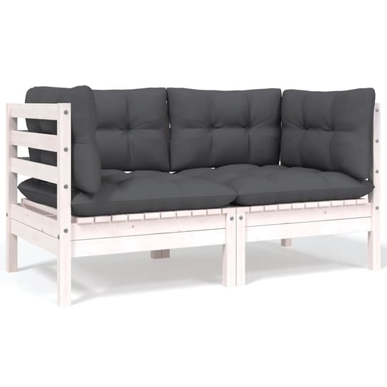 Sofa ogrodowa modułowa, biała, 2-osobowa, 127x63.5 / AAALOE Inna marka