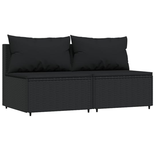 Sofa ogrodowa modułowa czarna 63x63x57,5 cm, zesta Zakito Europe