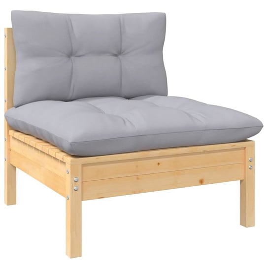 Sofa ogrodowa modułowa - drewno sosnowe, szary / AAALOE Inna marka