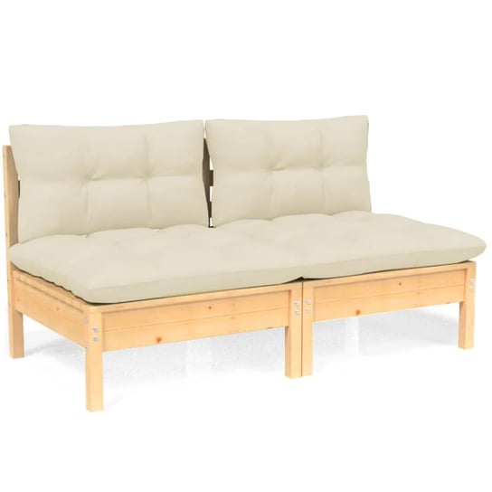 Sofa ogrodowa modułowa z poduszkami - drewno sosno Zakito Europe