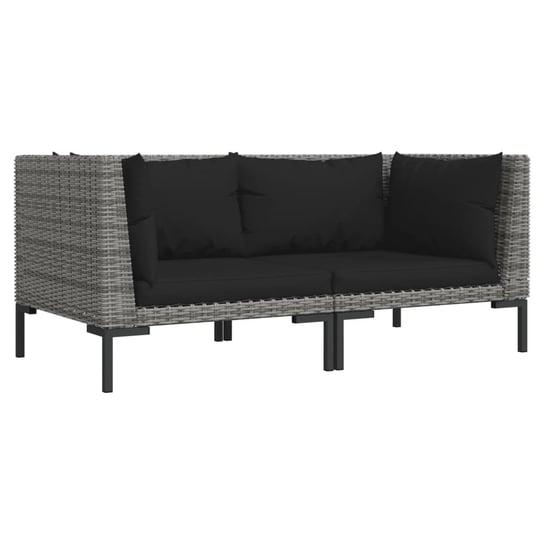 Sofa ogrodowa rattanowa 70x70x61 cm, ciemnoszary/c / AAALOE Inna marka
