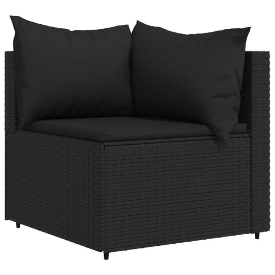 Sofa ogrodowa rattanowa czarna 63x63x57,5 cm Zakito Europe