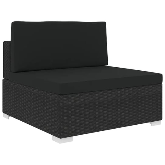 Sofa ogrodowa rattanowa PE czarna 70x70x52,5 cm Zakito Europe