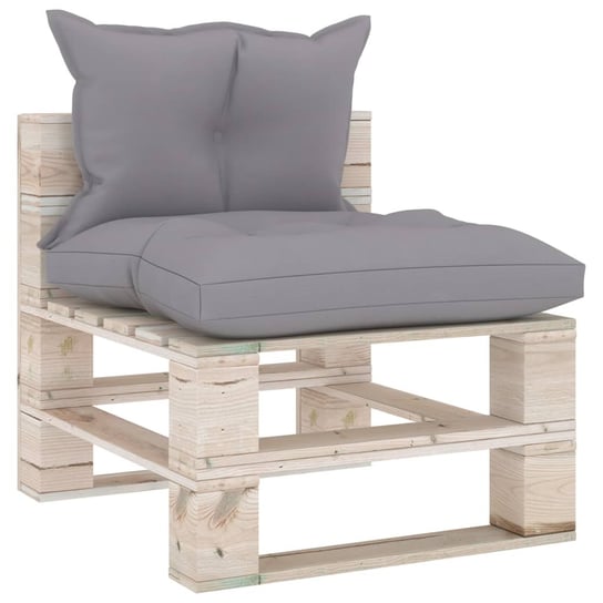 Sofa ogrodowa środkowa z palet - szara, 60x69,4x62 / AAALOE Inna marka