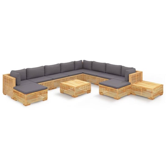 Sofa ogrodowa tekowa z poduszkami - zestaw 5+3+2+2 Inna marka