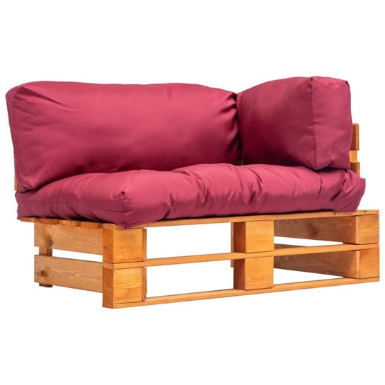 Sofa ogrodowa z palet, 110x66x65 cm, czerwona / AAALOE Inna marka