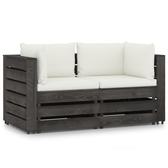 Sofa ogrodowa z palet, drewno sosnowe, kremowa pod Zakito Europe