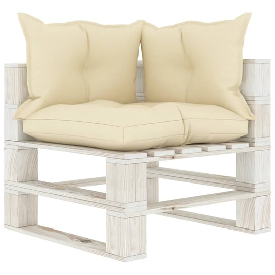 Sofa ogrodowa z palet, drewno sosnowe, kremowy/bia / AAALOE Inna marka