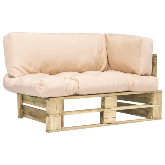 Sofa ogrodowa z palet z piaskowymi poduszkami VIDAXL, 110x66x65 cm vidaXL