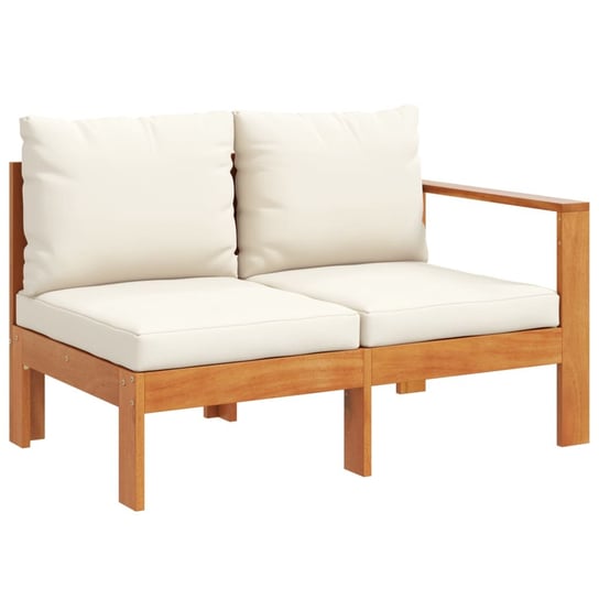 Sofa ogrodowa z podłokietnikiem, 2-osobowa, drewno vidaXL