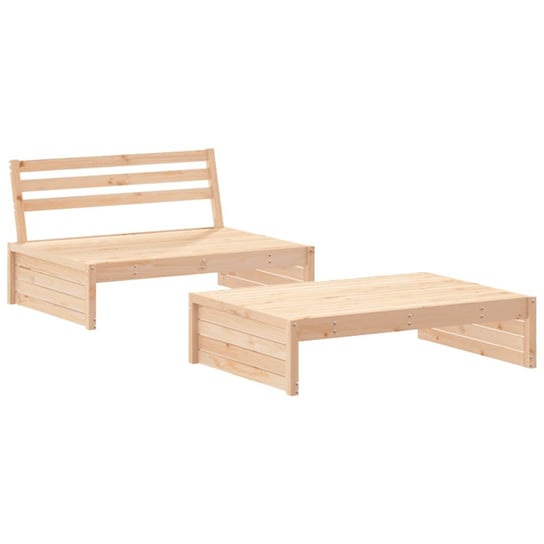 Sofa ogrodowa z podnóżkiem - drewno sosnowe, 120x9 Zakito Europe