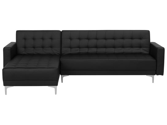 Sofa prawostronna rozkładana BELIANI Aberdeen, czarna, 60x241 cm Beliani