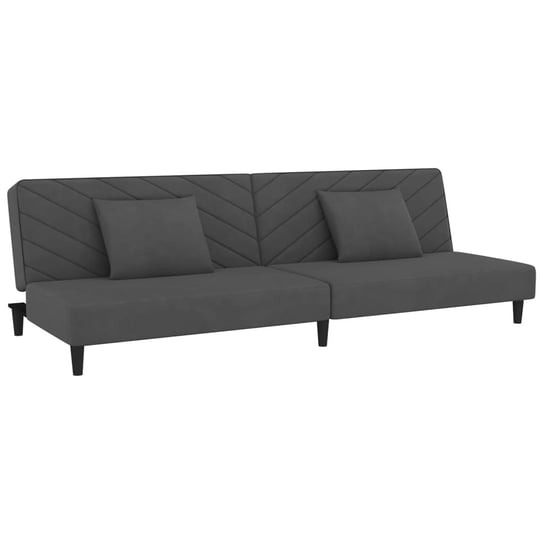 Sofa rozkładana 2-osobowa, aksamit ciemnoszary, 20 Zakito Europe