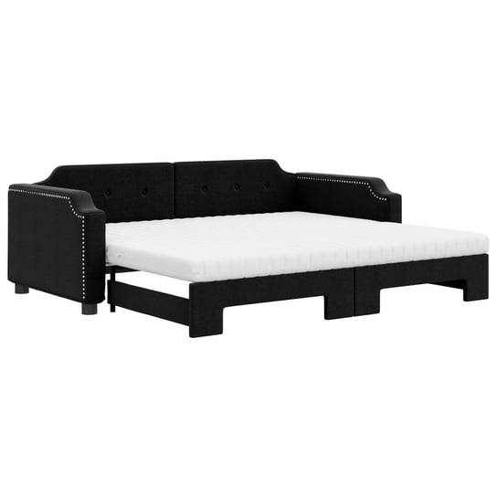 Sofa rozkładana 2-w-1, czarna, 223x110x66,5 cm Inna marka
