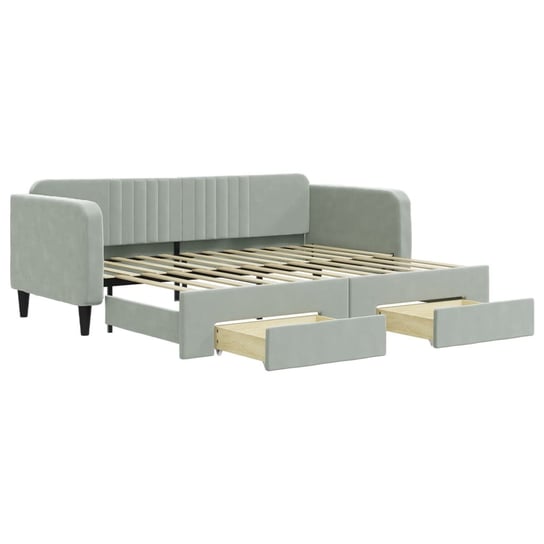 Sofa rozkładana 2-w-1 jasnoszary 223x100x75cm Zakito Home