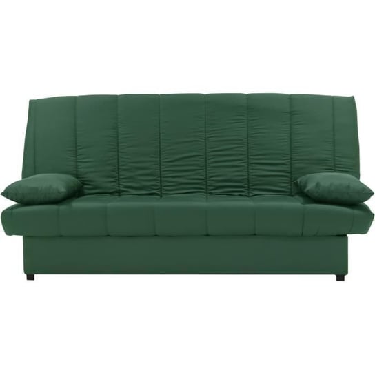 Sofa rozkładana 3-osobowa - 100% zielonej tkaniny bawełnianej - Styl współczesny - dł. 190 x gł. 92 cm - MILA Inna marka