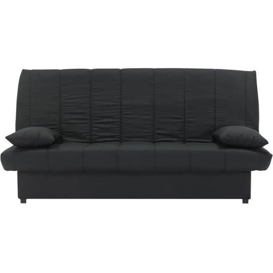 Sofa rozkładana 3-osobowa - Czarna tkanina - Styl współczesny - Dł. 190 x gł. 92 cm - MILA Inna marka