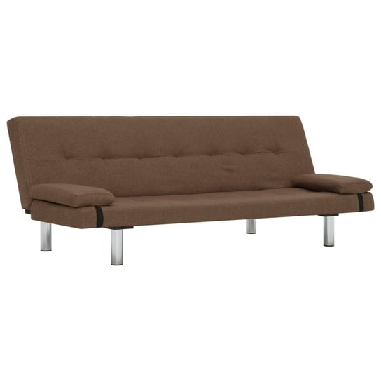 Sofa Rozkładana 3w1 Brązowa 168x77x66 cm + 2 podus Zakito Europe