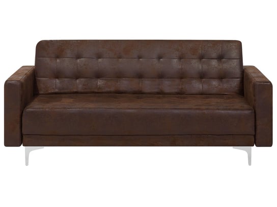 Sofa rozkładana BELIANI Aberdeen, Old Style, brązowa,  83x183x88 cm Beliani