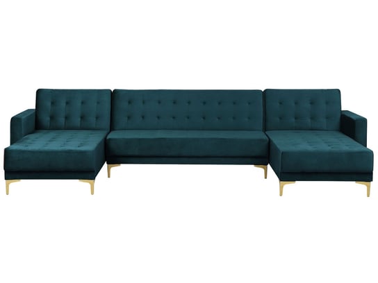 Sofa rozkładana  BELIANI Aberdeen, podkowa, szmaragdowa, 83x348x168 cm Beliani