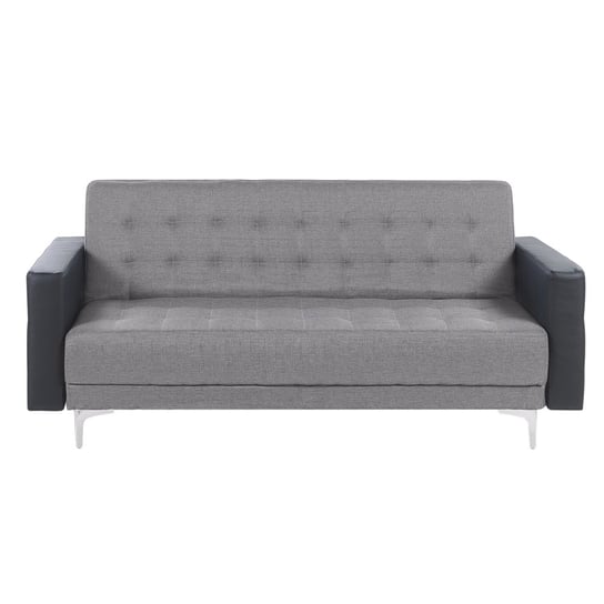 Sofa rozkładana BELIANI Aberdeen, szaro-czarna, 83x186x88 cm Beliani