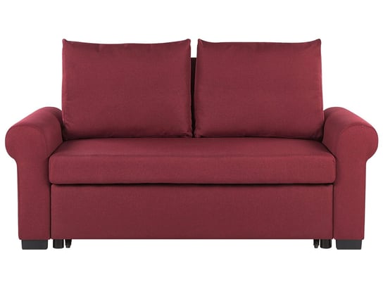 Sofa rozkładana burgundowa SILDA Beliani