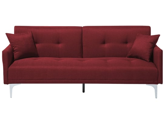Sofa rozkładana czerwona LUCAN Beliani