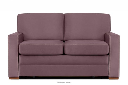 Sofa rozkładana do przodu z wygodnym wysokim oparciem różowa EMBER Konsimo