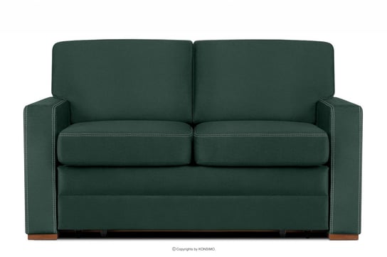 Sofa rozkładana do przodu z wygodnym wysokim oparciem zielona EMBER Konsimo