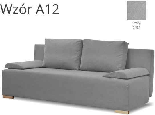 Sofa rozkładana kanapa sprężyny bonell Eufori PLUS A12 - SZARY | ENJOY EN21 BONNI