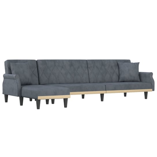 Sofa rozkładana L, ciemnoszara, 271x140x70 cm, aks vidaXL