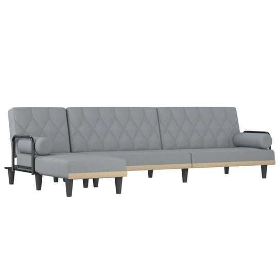 Sofa rozkładana L, jasnoszara, 260x140x70 cm, tkan vidaXL