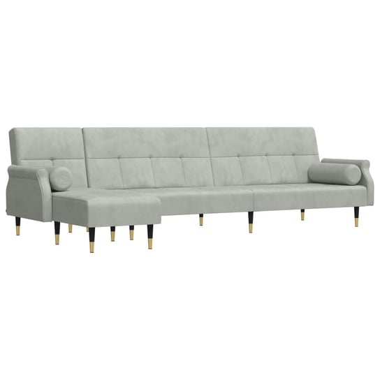 Sofa rozkładana L, jasnoszara, 271x140x70 cm, aksa vidaXL