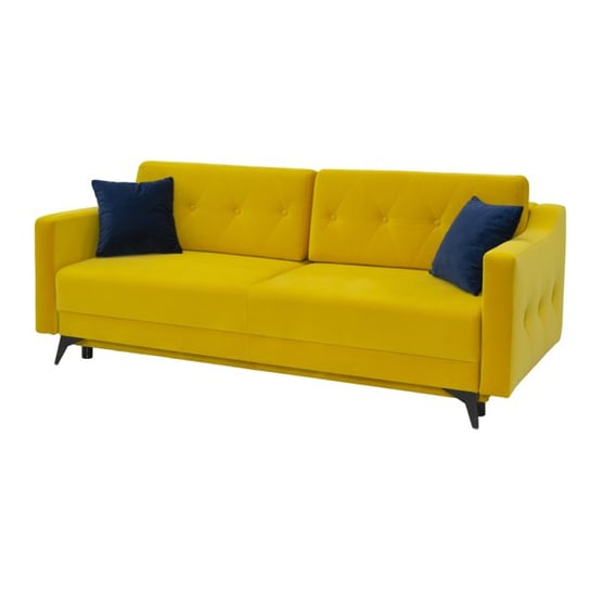 Sofa rozkładana MEBLE BEST Dahlia, żółta, 90x100x215 cm Meble Best