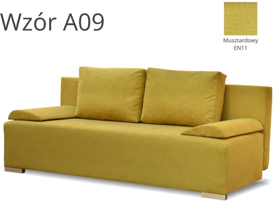 Sofa rozkładana plamoodporna Ecco Plus A09 - MUSZTARDA | ENJOY EN11 BONNI