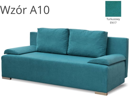Sofa rozkładana plamoodporna Ecco Plus A10 - TURKUS | ENJOY EN17 BONNI