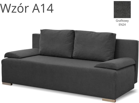 Sofa rozkładana plamoodporna Ecco Plus A14 - GRAFIT | ENJOY EN24 BONNI